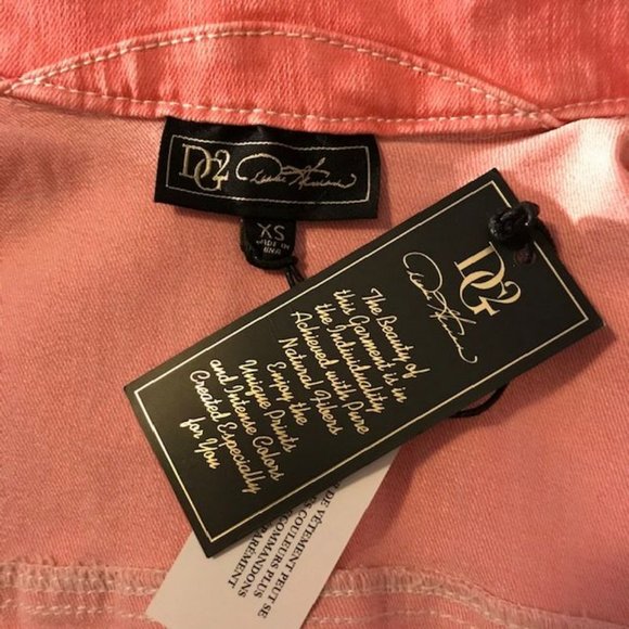 DG2 Snow Wash Ruffle Hem Stretch Denim Jacket - Picture 13 of 14